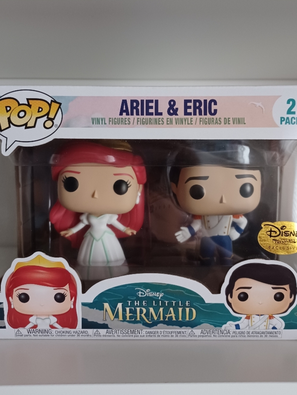 Disney Ariel And Eric Wedding 2 Pack From The Little Mermaid Vinyl Funko‎ Pops